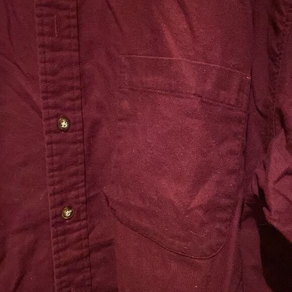 Eddie Bauer Mens XLT Material like flannel button down long sleeve - Picture 7 of 9